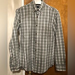 J.Crew men’s sage green plaid button down shirt